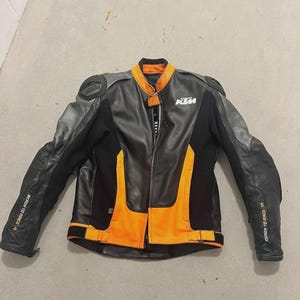 New KTM Motorcycle  Riding Gear Biker  Genuine Cowhide Leather Jacket