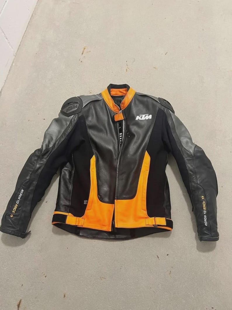 New KTM Motorcycle Riding Gear Biker Genuine Cowhide Leather Jacket - Etsy