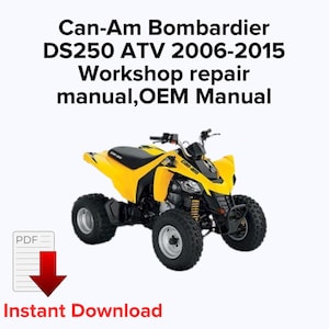 Manual de reparación del ATV Can-Am Bombardier DS250 2006-2015 (PDF)