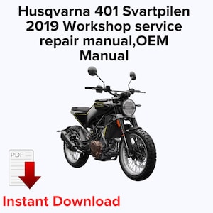 Husqvarna 401 Svartpilen 2019 Repair Manual: OEM Workshop Service (PDF)