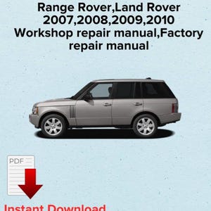 Range Rover,Land Rover 2007,2008,2009,2010 Workshop repair manual,OEM manual,Factory service manual
