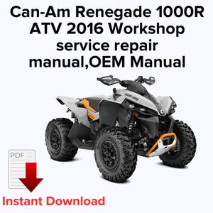 Manual de reparación del ATV Can-Am Renegade 1000R 2016 (PDF)