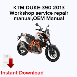 KTM Duke 390 (2013) Workshop Repair Manual (PDF)