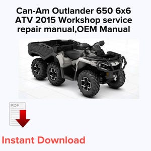 Can-Am Outlander 650 6x6 ATV 2015 Repair Manual (PDF)