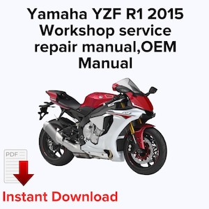 Yamaha YZF R1 2015 Workshop service repair manual,OEM Manual,Factory repair manual
