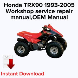 Honda TRX90 Repair Manual 1993-2005: OEM Workshop Service (PDF)