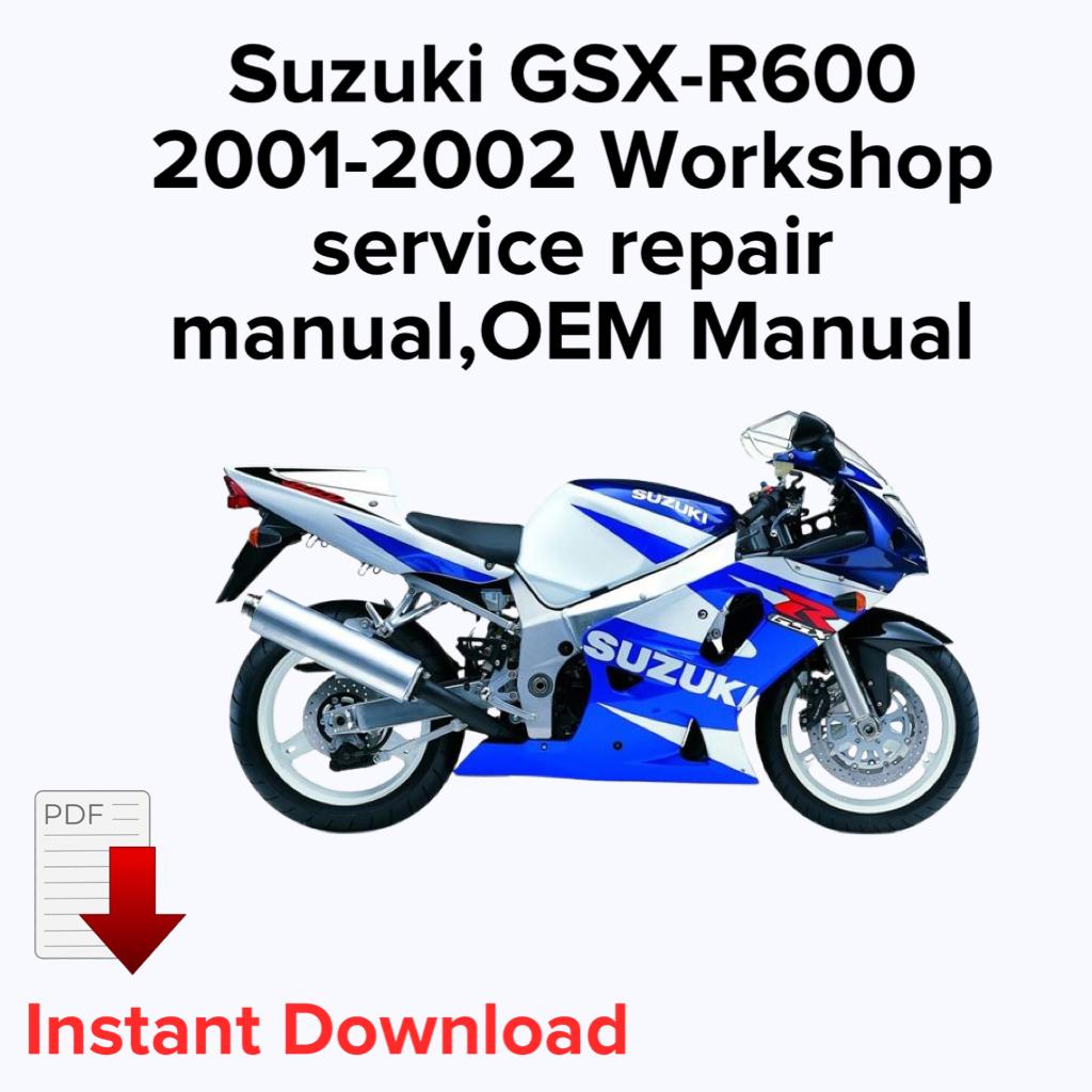 SUZUKI GSX-R600 サービスマニュアル　L1 Suzuki GSX-R600 Repair Manual 2000-2002 (PDF) - Etsy