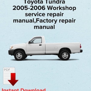 Toyota Tundra 2005-2006 Service Repair Manual (PDF)