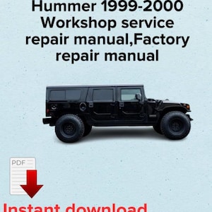 Hummer 1999-2000 Workshop service repair manual,Factory repair manual,OEM eBook