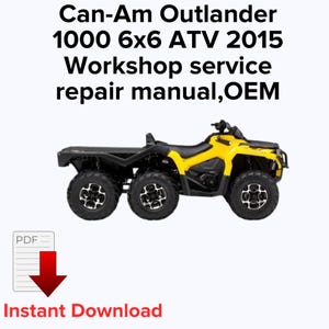 Can-Am Outlander 1000 6x6 ATV 2015 Repair Manual (PDF)