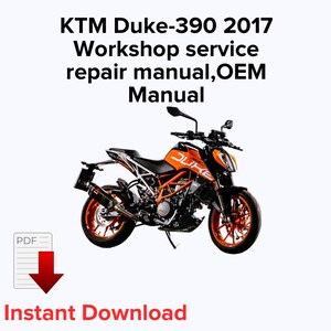KTM Duke-390 2017 Repair Manual: OEM Workshop Service (PDF)