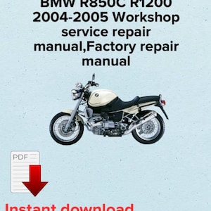 BMW R850C R1200 2004-2005 Werkstatt-Service-Reparaturhandbuch, Fabrik-Reparaturhandbuch, OEM-Handbuch