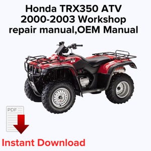 Honda TRX350 ATV Repair Manual 2000-2003 (PDF)