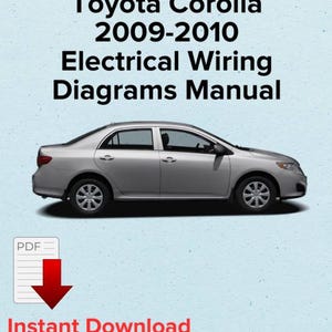 Toyota Corolla 2009-2010 Electrical Wiring Diagrams Manual