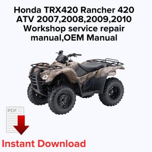 Honda TRX420 Rancher ATV Repair Manual 2007-2010 (PDF)