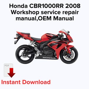 Honda CBR1000RR 2008 Repair Manual (PDF)