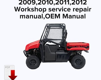 Honda MUV700 Big Red 2009,2010,2011,2012 Workshop service repair manual,OEM Manual,Factory repair manual