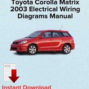 Toyota Corolla Matrix 2003 Electrical Wiring Diagrams Manual