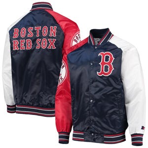 Boston Red Sox Team Jacket MLB Fans Varsity Jacket Black Satin Baseball Jacket Boston Team Apparel Red Sox Baseball Sports Jacket
