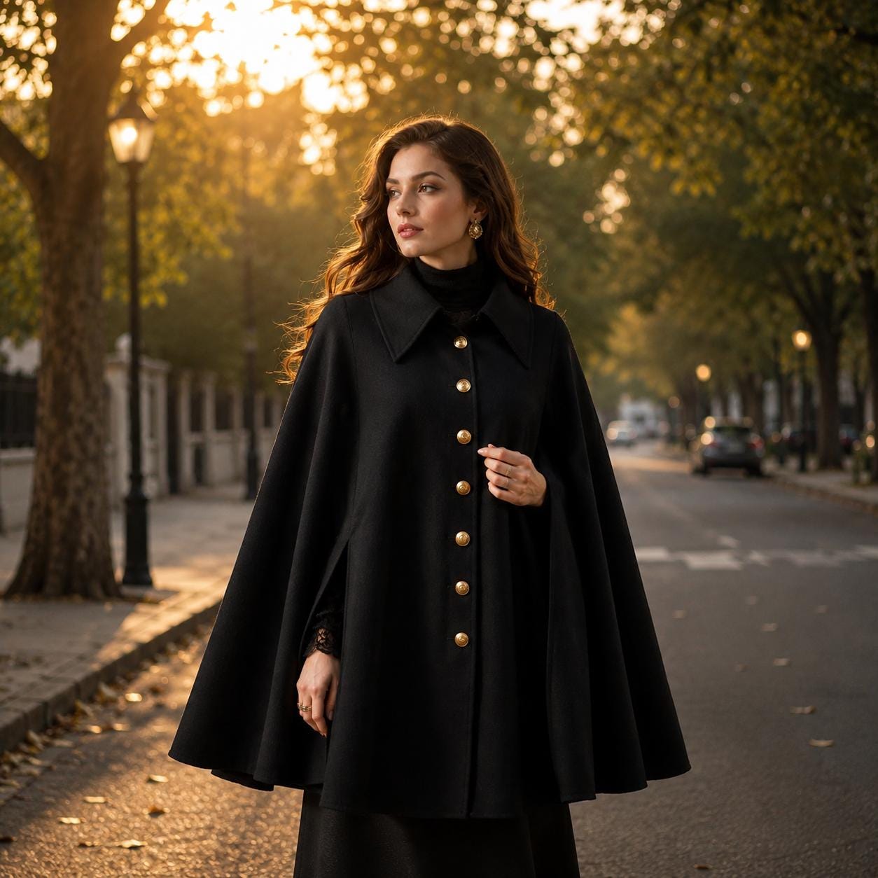 Black Cape Coat Womens - Etsy