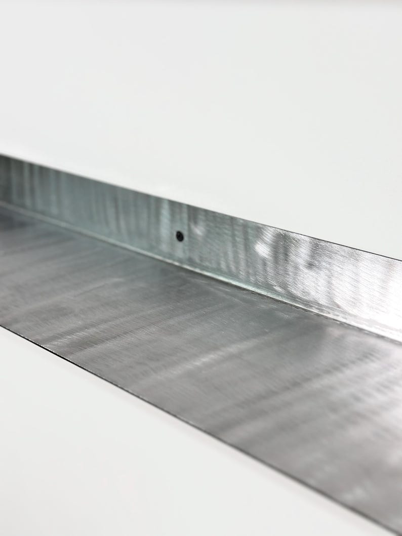 Estante de pared de metal cromado, moderno, minimalista imagen 12