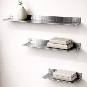 Silber metall wandregal