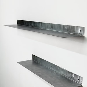 Estante de pared de metal cromado, moderno, minimalista imagen 9