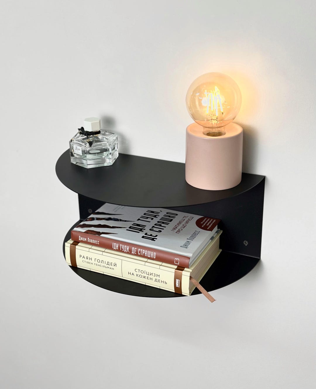 Shelf Rounded Edges Metal Wall Shelf With Rounded Edges – Modern Floating Shelf, Bedside ...