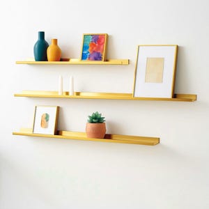 Edelstahl schwebendes Regal - Modernes Wandregal aus Metall - Parametrische Regale - Minimalistisches Wandregal für Küche, Bad, Wohnzimmer