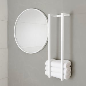 Wall Mounted Towel Rack – Metal Bathroom Towel Holder, Modern Towel Bar for Kitchen & Bathroom Storage, Black White Gold Towel Hanger
