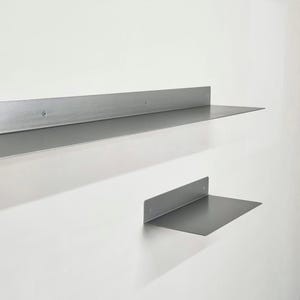 Estante de pared de metal cromado, moderno, minimalista imagen 18