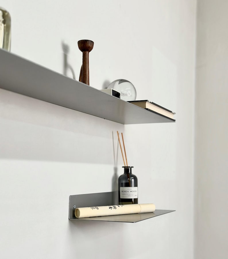 Beautiful view of Chrome Metal Wall Storage Shelves