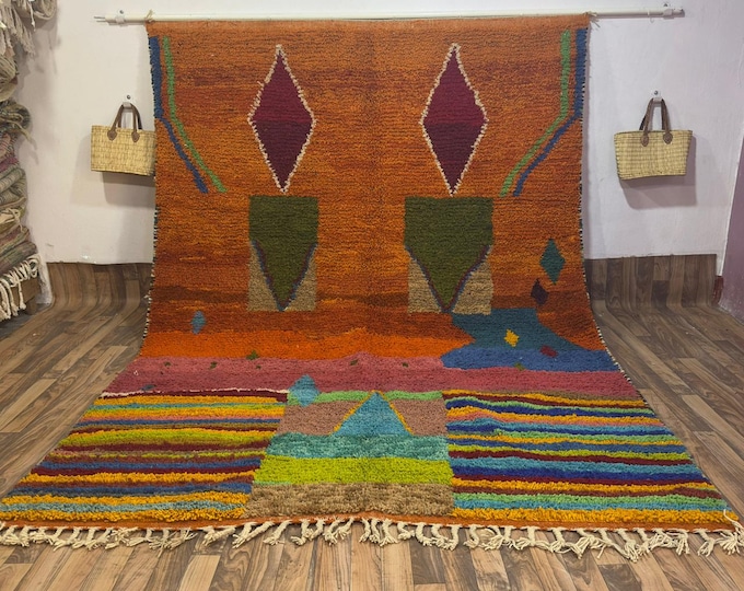 Moroccan Glow Wool Candle: Handmade Tribal Textile Rug for Cozy Ambience & Gift