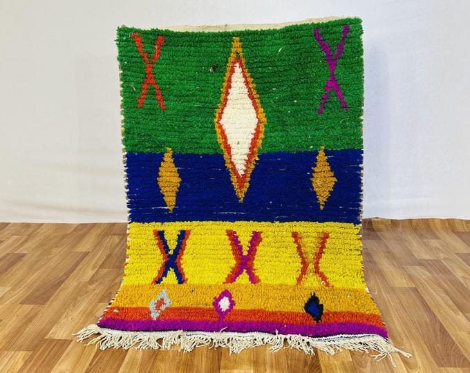 BOLD TRIBAL BERBER Rug – Geometric Moroccan Wool Art | Handwoven | Custom Sizes | Free Worldwide Shipping