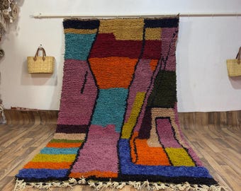 Handwoven Moroccan Berber Rug | Authentic Amazigh Tribal Wool Carpet