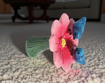Miniature Tiny Bird Feeder with Bird Figures – Fairy Garden and Terrarium Accessories