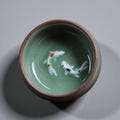 Crackle Glaze Koi Fish Dipping Bowl – Elegant Accent for Sushi Nights and Tea Time