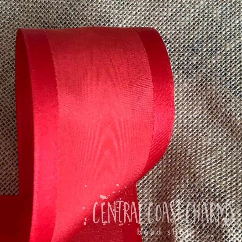 Wired Ribbon Independence Day Red Ribbon 2.5 Wide X 10 Yards Love Ribbon Gift Wrap Ribbon Wreath Ribbon Central Coast Charms