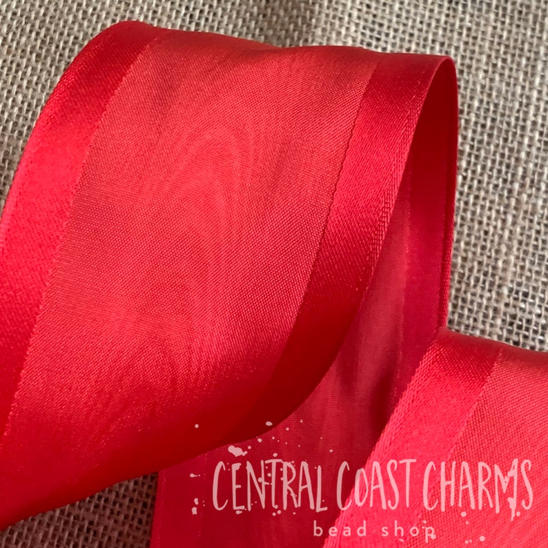 Wired Ribbon Independence Day Red Ribbon 2.5 Wide X 10 Yards Love Ribbon Gift Wrap Ribbon Wreath Ribbon Central Coast Charms