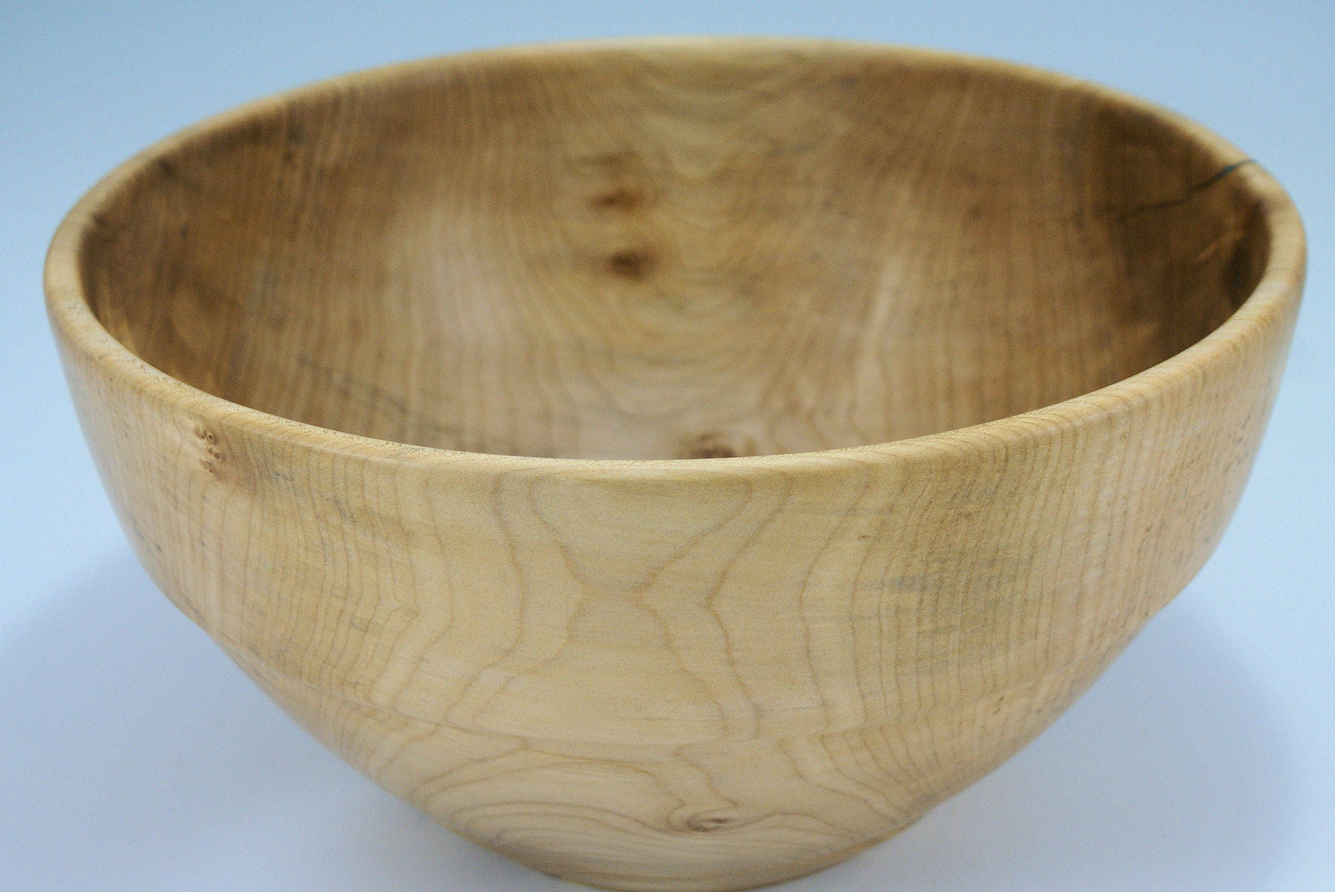 Large Wooden Salad Bowl Large Wood Serving Bowl and Center Etsy