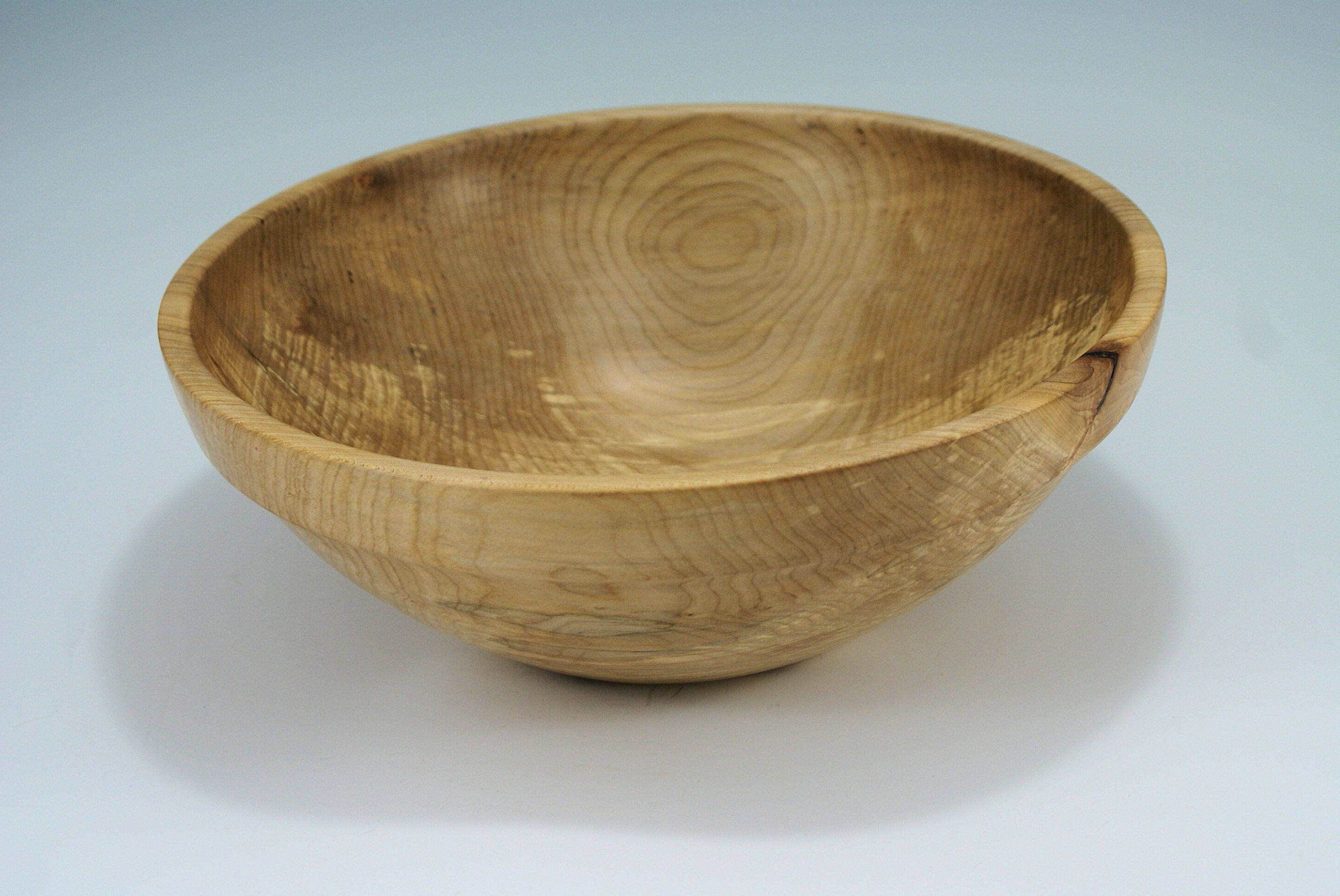 Large Wooden Salad Bowl Handmade From Western Maple B2973