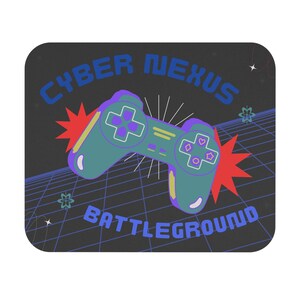 Cyber Nexus Gaming Mouse Pad | Cool Retro Gaming Mat | Video Game Gift for Gamers | Desk Accessories | Unique Gamer Decor