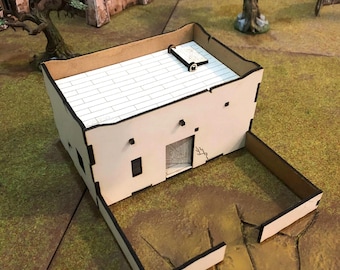 Small Desert Dwelling Model: 28mm Scale, Double-Sided Floor