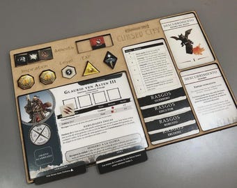 Confezione da 4 pannelli giocatore di Warhammer Quest Cursed City