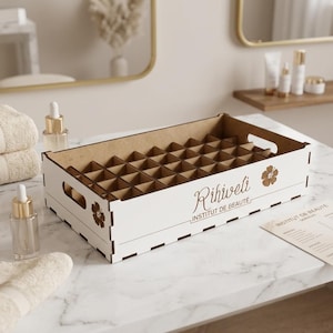 Aufbewahrungsbox für Nagellack – Stapelbarer MDF-Organizer mit individuellen Designs