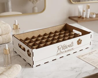 Scatola porta smalti - Organizer impilabile in MDF con design personalizzati