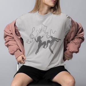 Oversized Dance Graphic Tee: Rhythm in Motion Streetwear Shirt