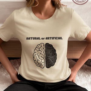 AI vs Human Brain T-Shirt: Minimalist Techwear for Coders