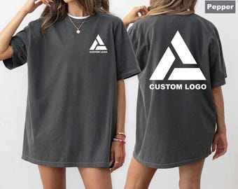 Comfort Colors Custom Logo T-Shirt, Personalized Business Tee, Relaxed Fit, Soft Cotton