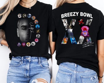 Chris Brown Breezy Bowl XX Tour Graphic Tee, Album Concert Merch,gift for her